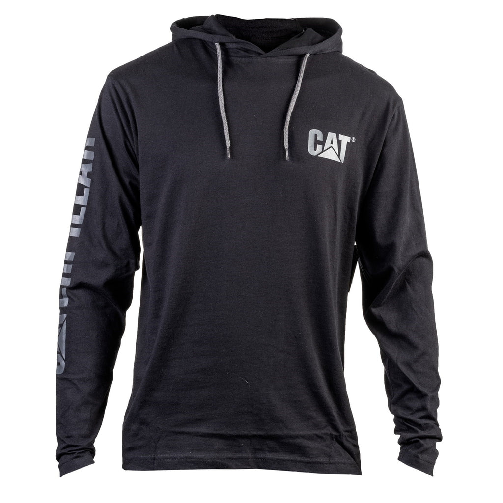 Koszulki Caterpillar Zakapturzony Long Sleeve Męskie Czarne | ATEOR-1745