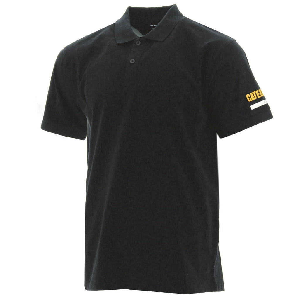 Koszulki Polo Caterpillar Essentials Polo Męskie Czarne | OXTJC-4980