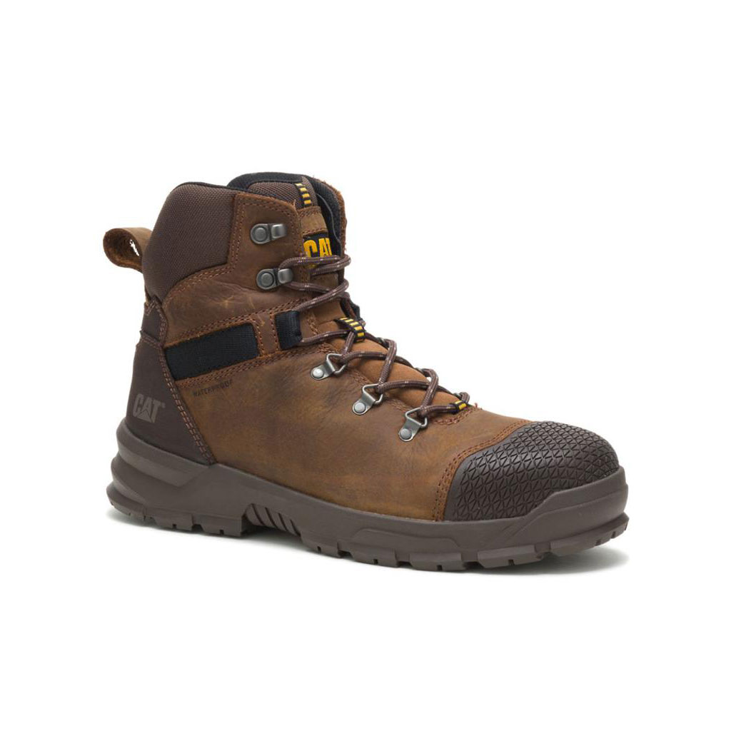 Kozaki Robocze Caterpillar Accomplice X Waterproof Steel Toe Męskie Brązowe | PJUWI-8051