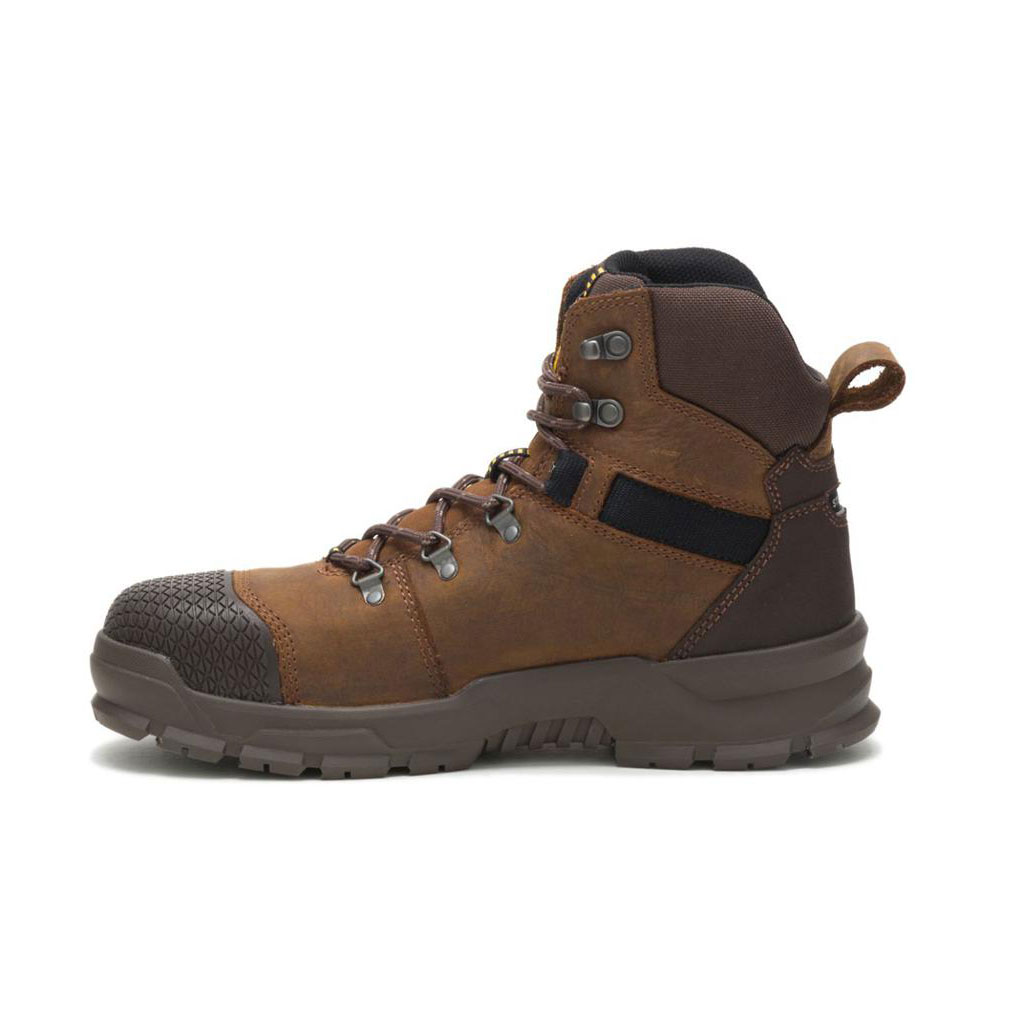 Kozaki Robocze Caterpillar Accomplice X Waterproof Steel Toe Męskie Brązowe | PJUWI-8051