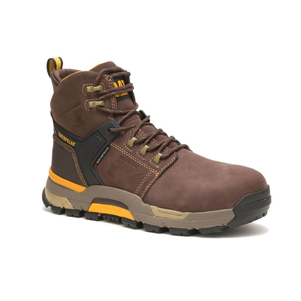 Kozaki Robocze Caterpillar Cat Edge Waterproof Nano Toe Męskie Kawa Brązowe | RVBJH-6407