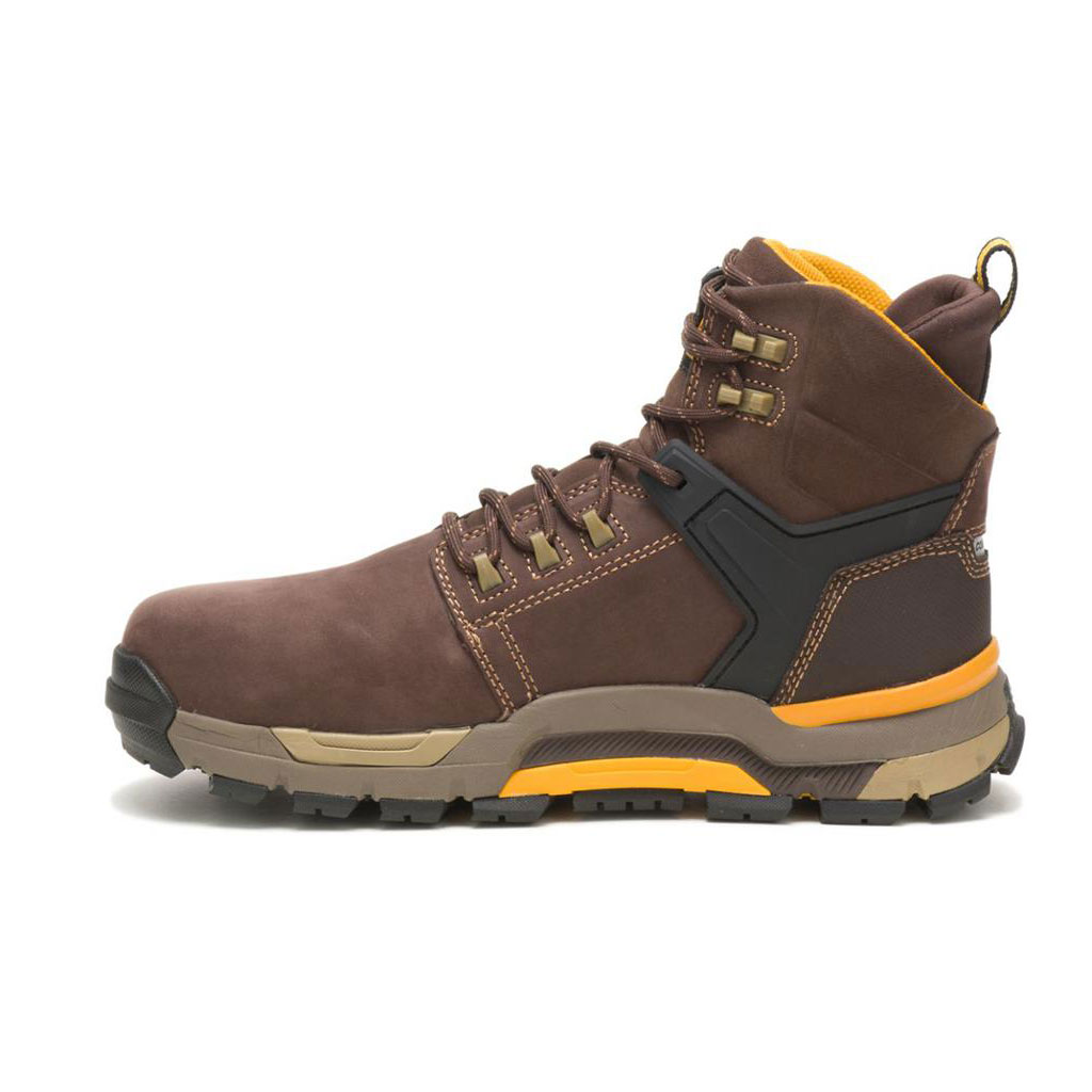 Kozaki Robocze Caterpillar Cat Edge Waterproof Nano Toe Męskie Kawa Brązowe | RVBJH-6407