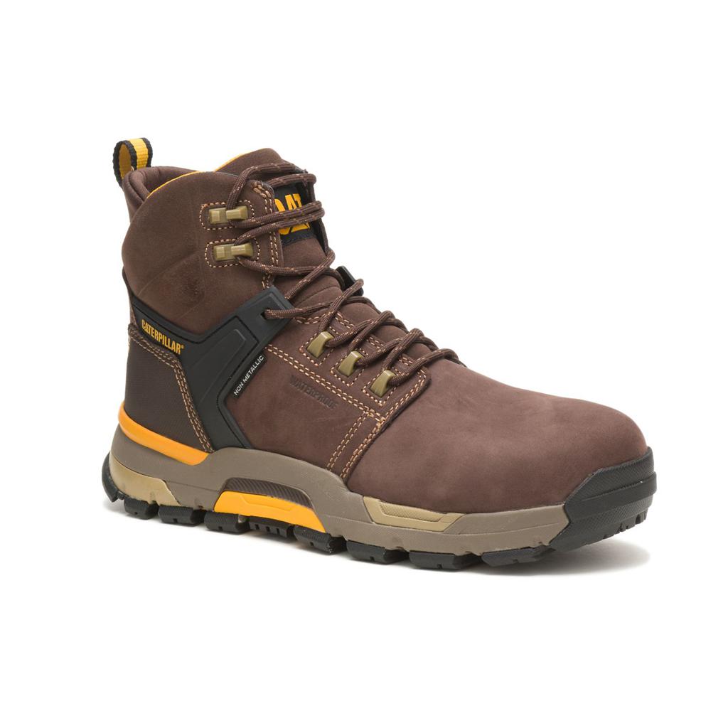 Kozaki Robocze Caterpillar Cat Edge Waterproof Nano Toe Męskie Kawa | UBWJV-8730