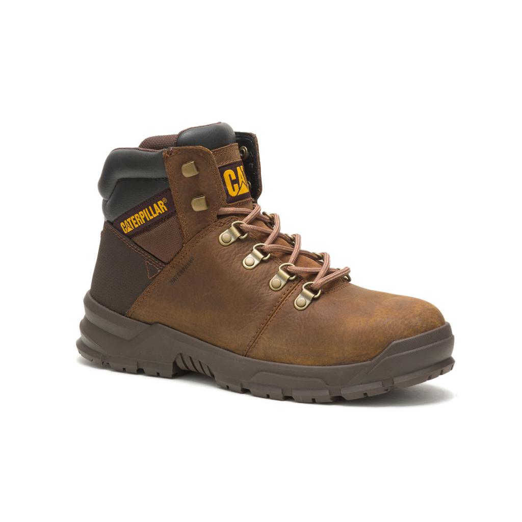 Kozaki Robocze Caterpillar Charge Waterproof Alloy Toe Męskie Brązowe | ZBFGK-5637