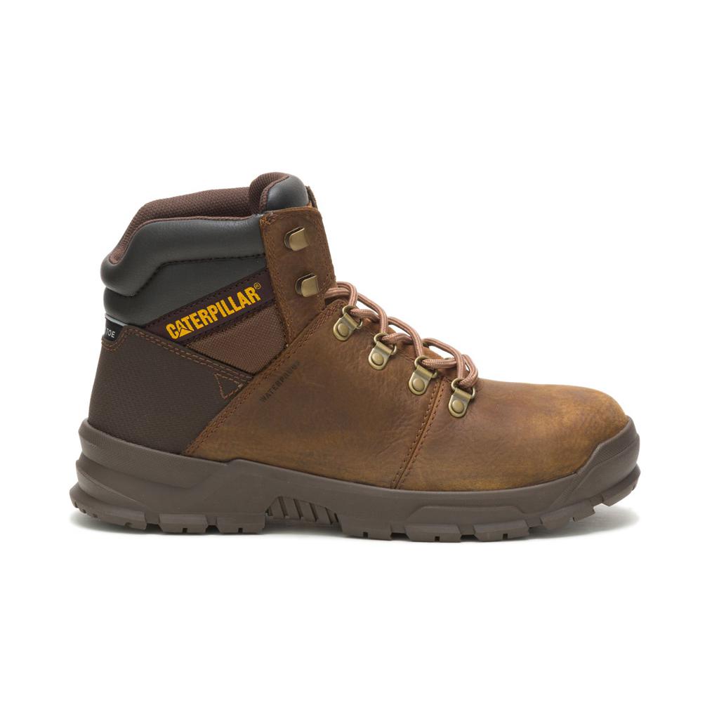 Kozaki Robocze Caterpillar Charge Waterproof Alloy Toe Męskie Brązowe | ZBFGK-5637