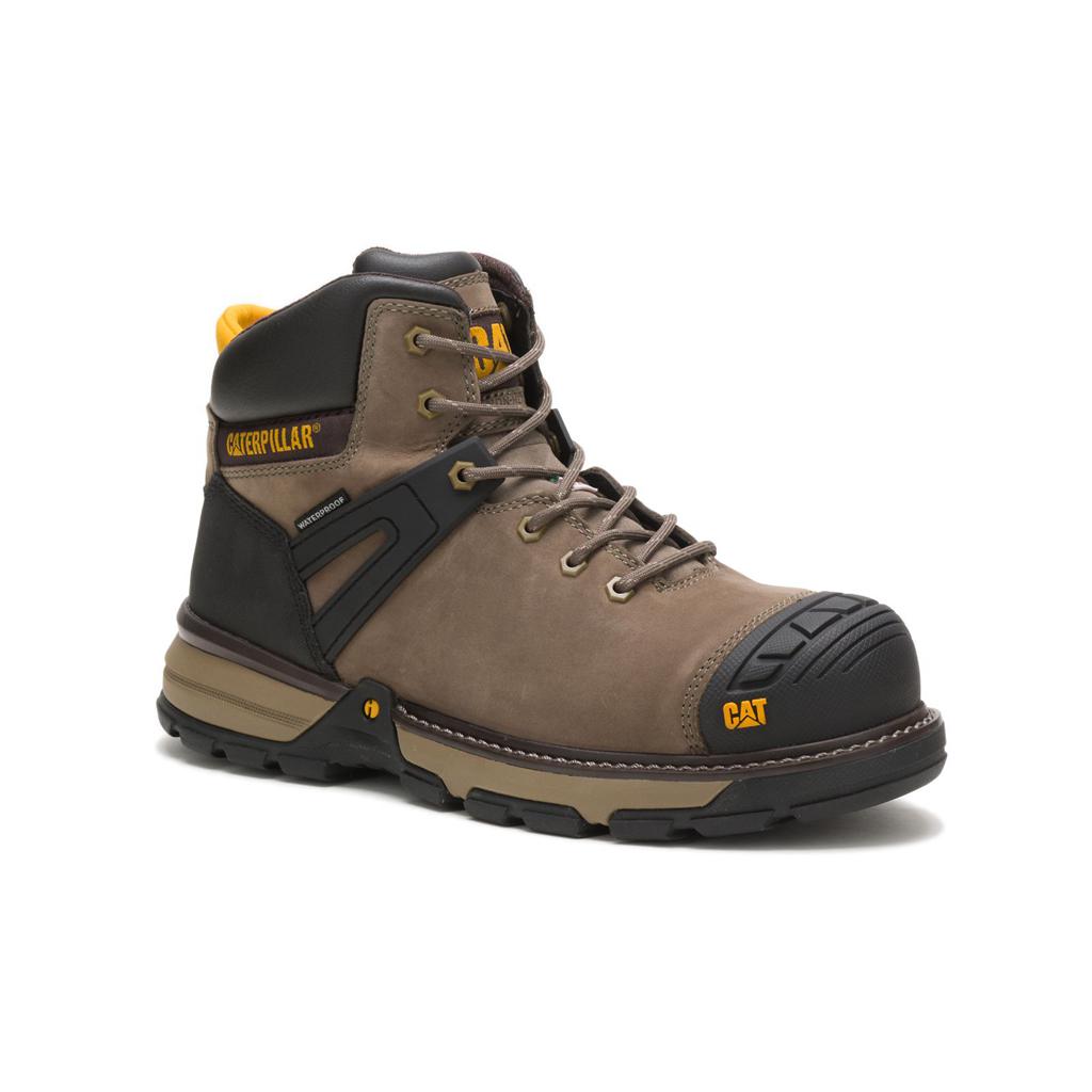 Kozaki Robocze Caterpillar Excavator Superlite Waterproof Nano Toe Csa Męskie Brown/Black | BZVNW-0296