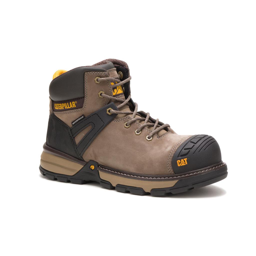 Kozaki Robocze Caterpillar Excavator Superlite Waterproof Nano Toe Męskie Brown/Black | NXJVY-9304