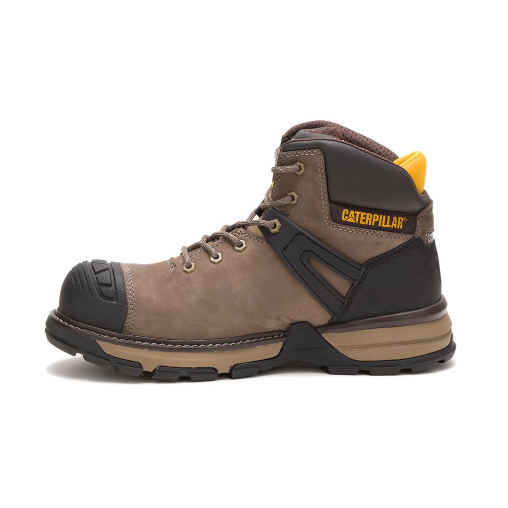 Kozaki Robocze Caterpillar Excavator Superlite Waterproof Nano Toe Męskie Brown/Black | NXJVY-9304