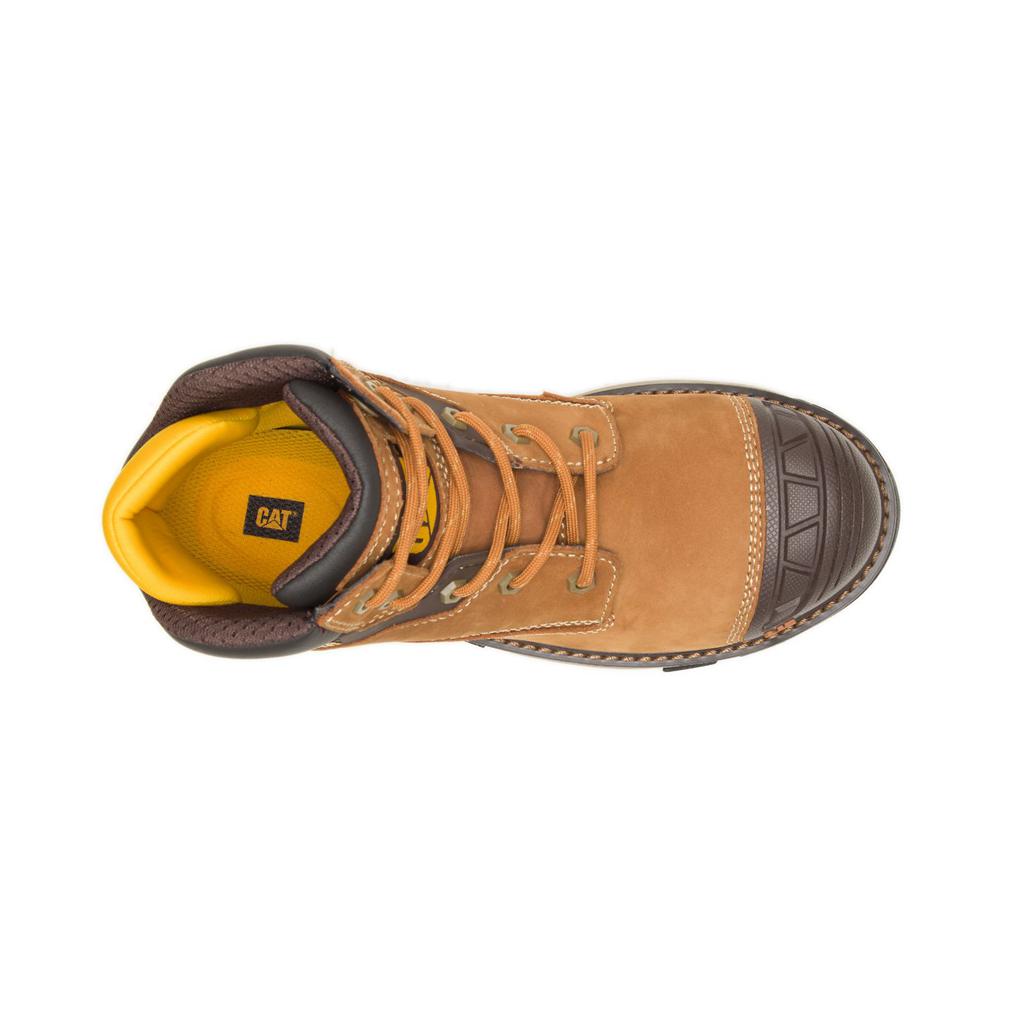 Kozaki Robocze Caterpillar Excavator Superlite Waterproof Nano Toe Damskie Brązowe | OUVGD-3149