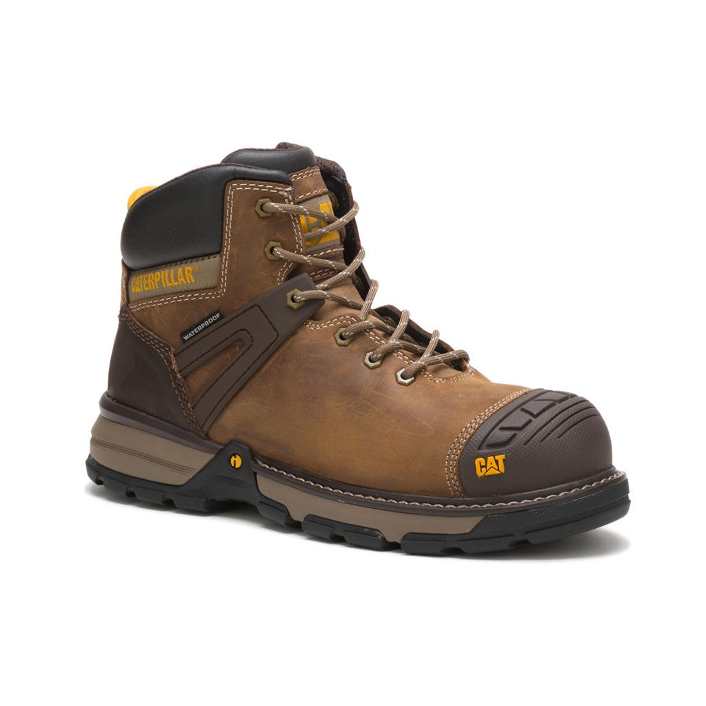 Kozaki Robocze Caterpillar Excavator Superlite Waterproof Nano Toe Męskie Brown/Black | YAHTQ-1763