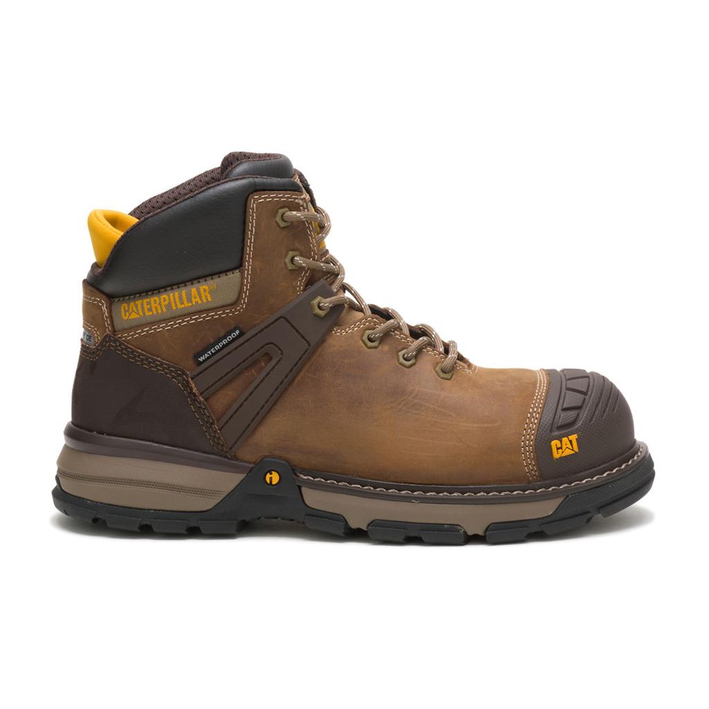 Kozaki Robocze Caterpillar Excavator Superlite Waterproof Nano Toe Męskie Brown/Black | YAHTQ-1763