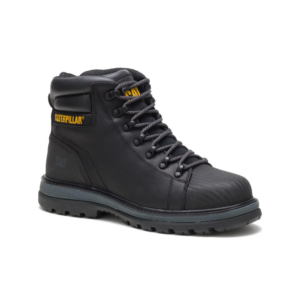 Kozaki Robocze Caterpillar Foxfield Steel Toe Męskie Czarne | BNLDJ-0452