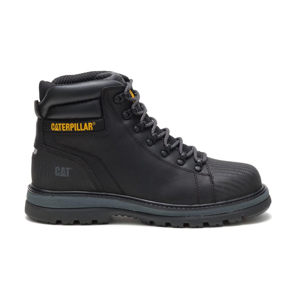 Kozaki Robocze Caterpillar Foxfield Steel Toe Męskie Czarne | BNLDJ-0452