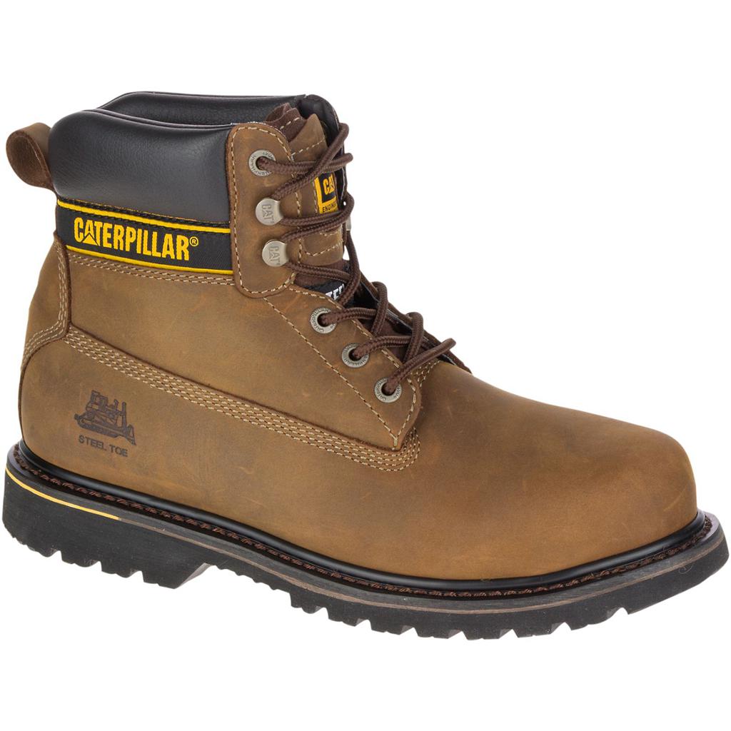 Kozaki Robocze Caterpillar Holton Steel Toe S3 Hro Src Męskie Ciemny Brązowe | PKSOU-7296