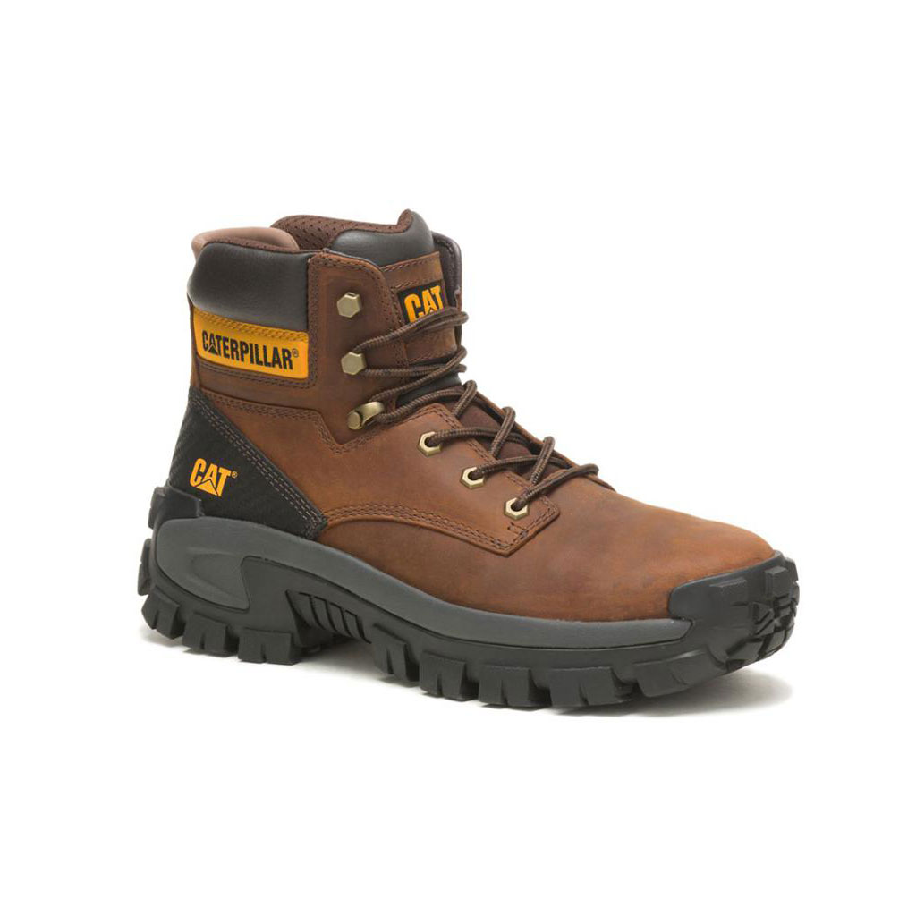 Kozaki Robocze Caterpillar Invader Hi Steel Toe Męskie Ciemny Brązowe | EPCOS-3607