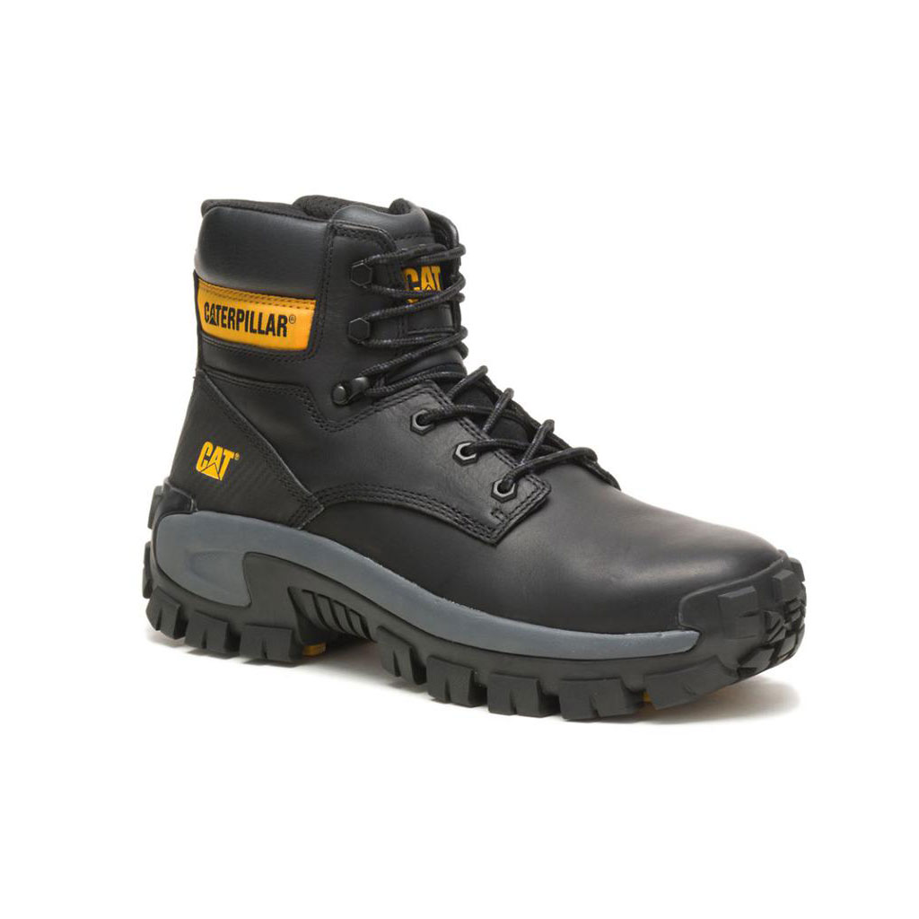 Kozaki Robocze Caterpillar Invader Hi Steel Toe Męskie Czarne | FGBAH-6841