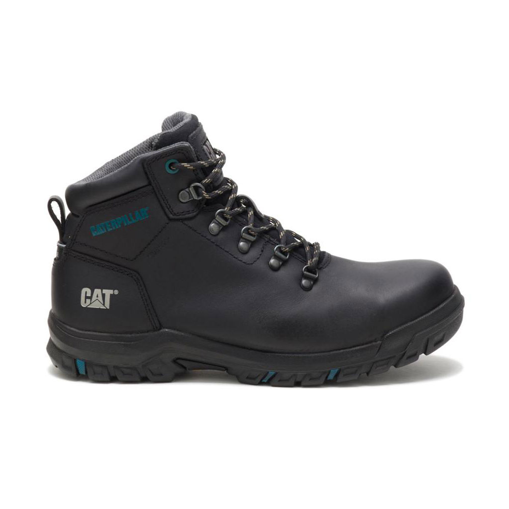 Kozaki Robocze Caterpillar Mae Steel Toe Waterproof Damskie Czarne | LBPSY-8429