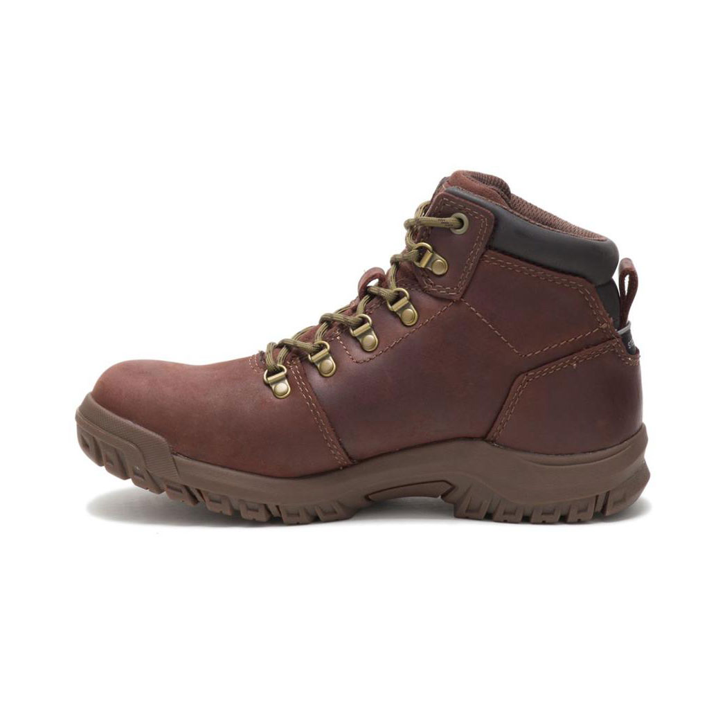 Kozaki Robocze Caterpillar Mae Steel Toe Waterproof Damskie Bordowe | YWISG-8310