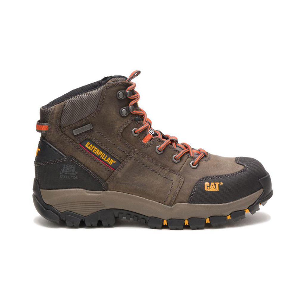 Kozaki Robocze Caterpillar Navigator Mid Waterproof Steel Toe Męskie Ciemny Szare | VHKIO-1245