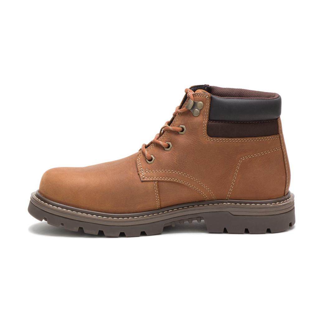 Kozaki Robocze Caterpillar Outbase Waterproof Steel Toe Męskie Brązowe | WIMCV-4730