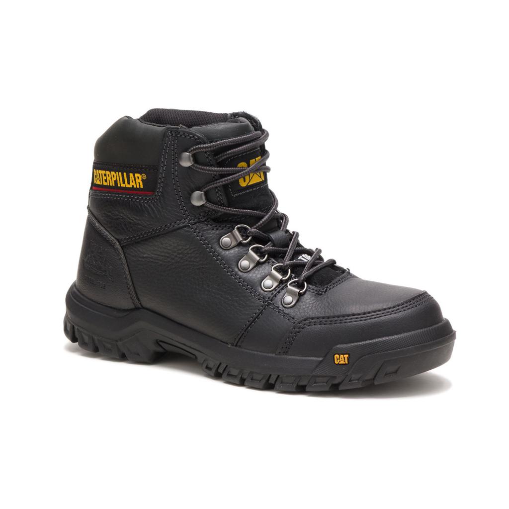 Kozaki Robocze Caterpillar Outline Steel Toe Męskie Czarne | FGNYQ-8107