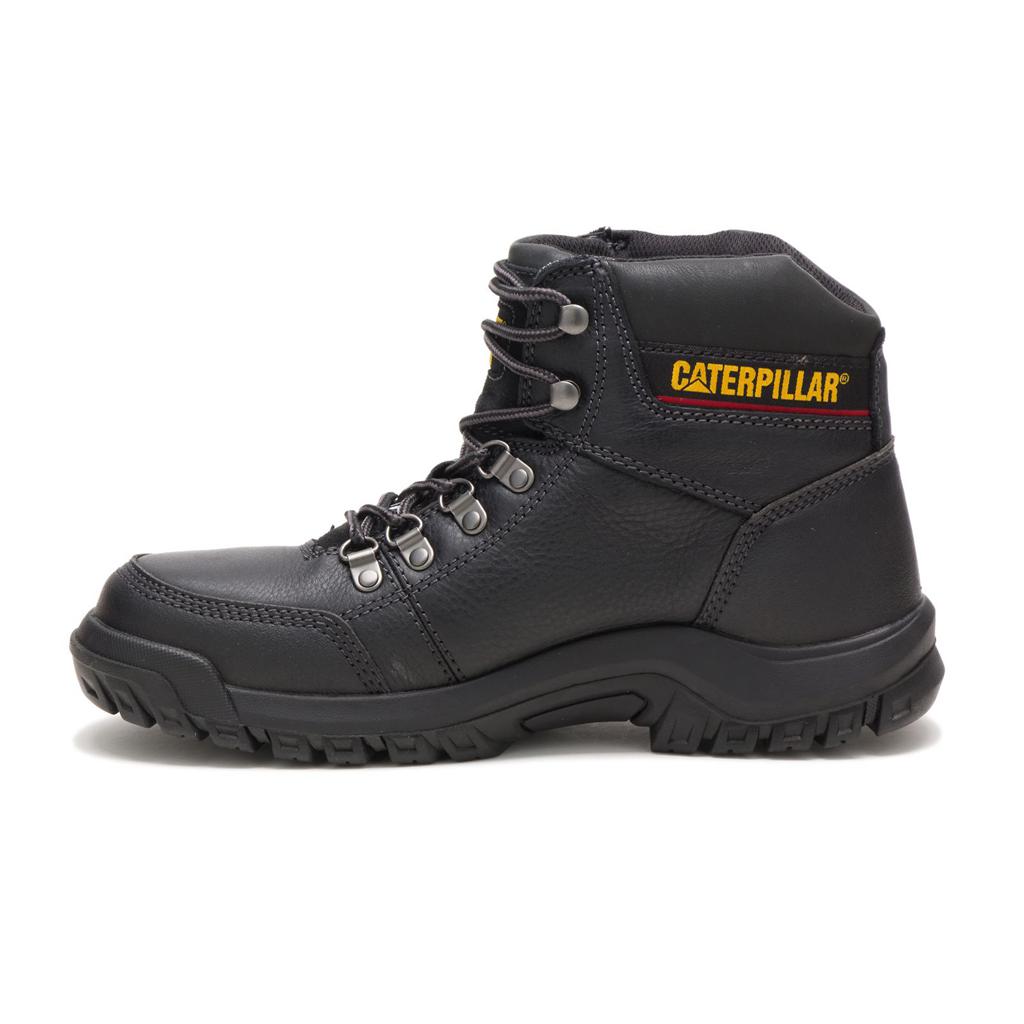 Kozaki Robocze Caterpillar Outline Steel Toe Męskie Czarne | FGNYQ-8107