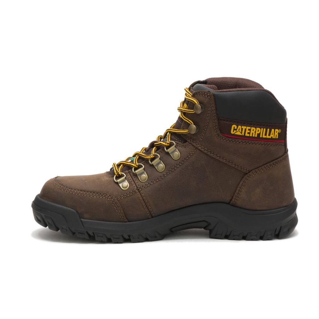 Kozaki Robocze Caterpillar Outline Steel Toe Csa Męskie Brązowe | HYWPM-3029