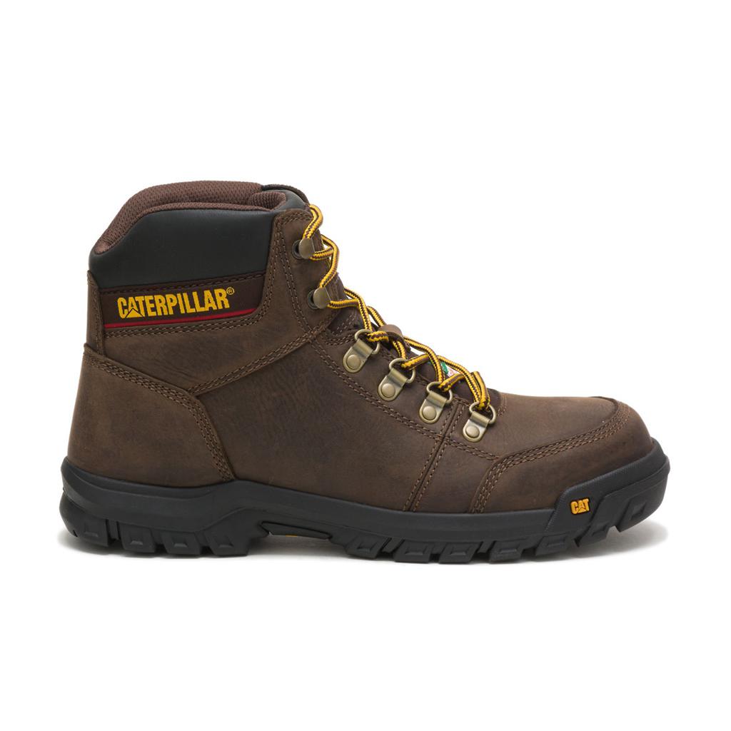 Kozaki Robocze Caterpillar Outline Steel Toe Csa Męskie Brązowe | HYWPM-3029