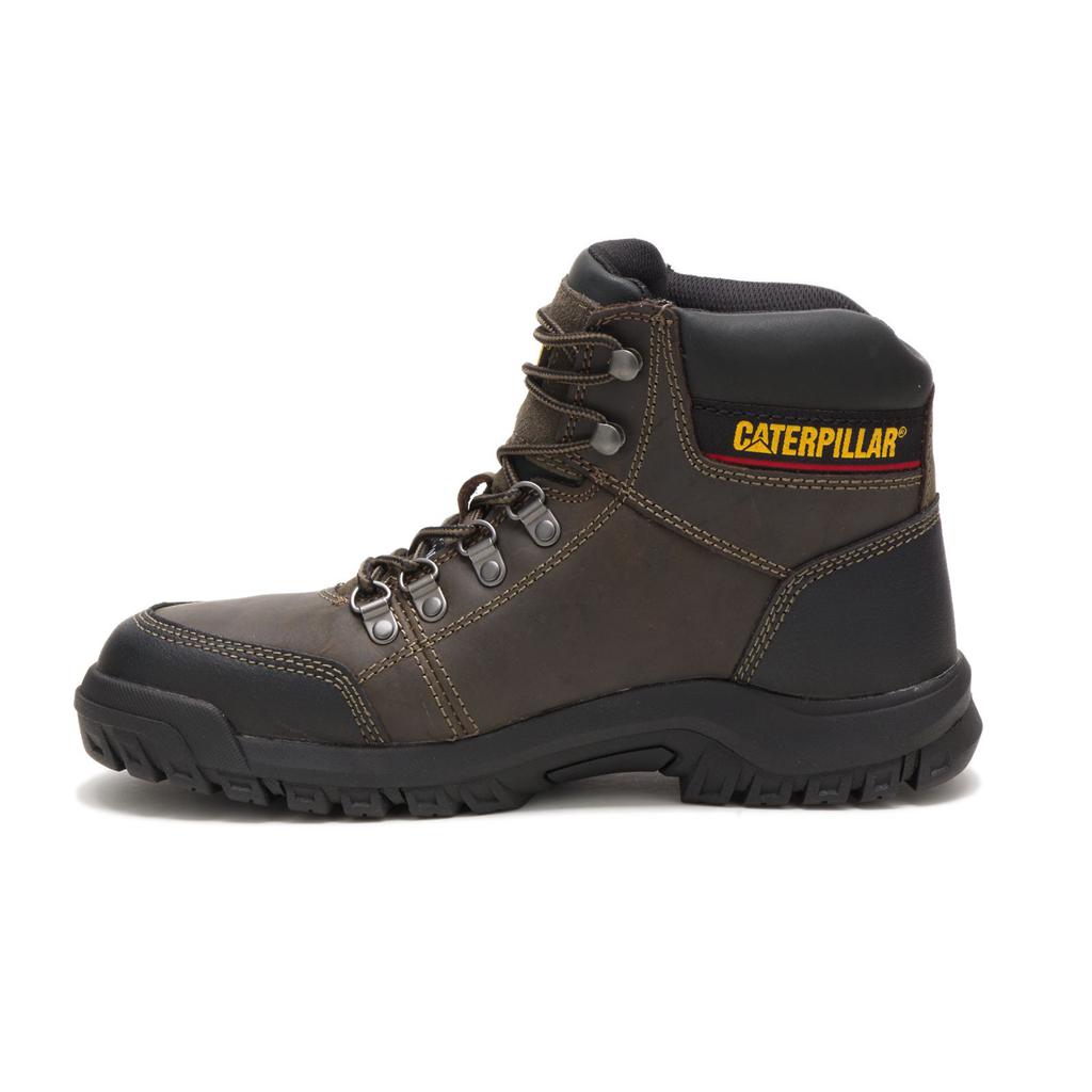 Kozaki Robocze Caterpillar Outline Steel Toe Męskie Ciemny Szare | YUDKS-1405