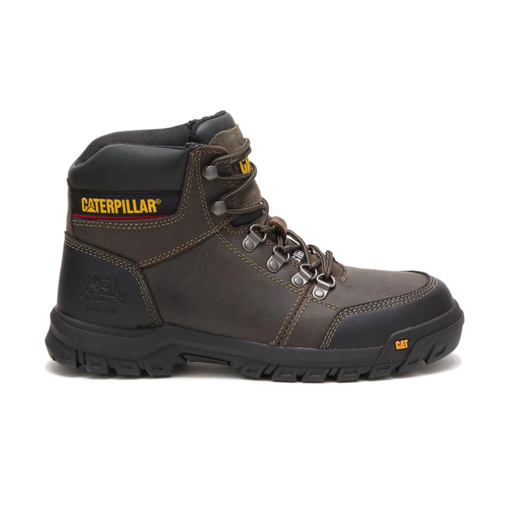 Kozaki Robocze Caterpillar Outline Steel Toe Męskie Ciemny Szare | YUDKS-1405