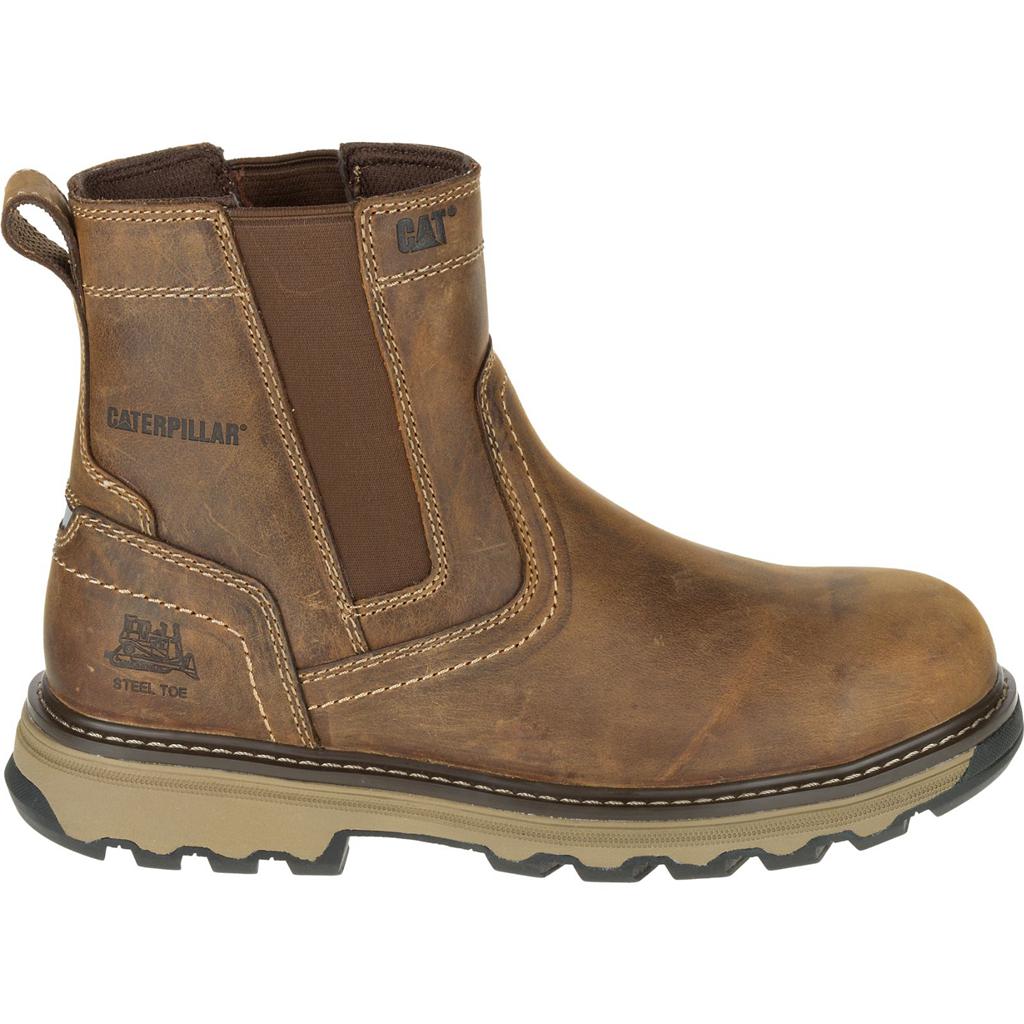 Kozaki Robocze Caterpillar Pelton Steel Toe S1p Hro Sra Męskie Ciemny Beżowe | BDGFI-4675