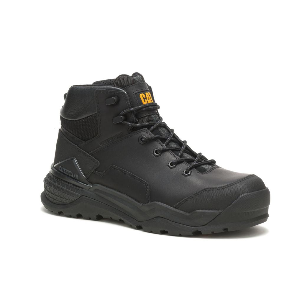 Kozaki Robocze Caterpillar Provoke Mid Waterproof Alloy Toe Męskie Czarne | TRQPE-5302