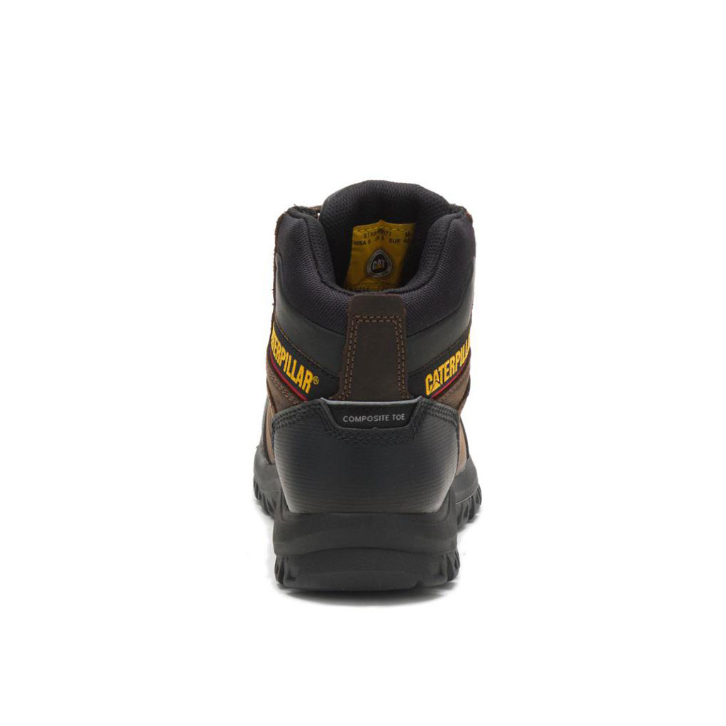 Kozaki Robocze Caterpillar Resorption Waterproof Composite Toe Męskie Brązowe | AMFOB-6897