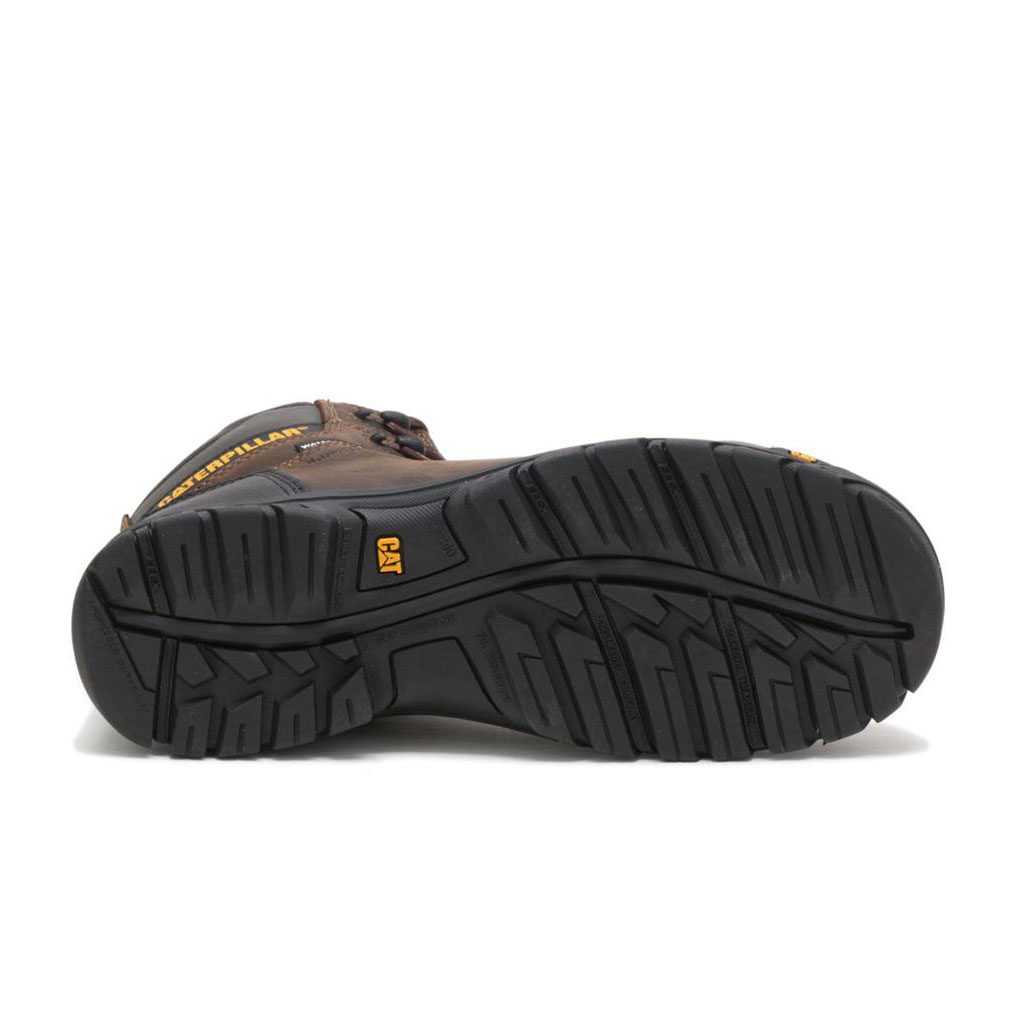 Kozaki Robocze Caterpillar Resorption Waterproof Composite Toe Męskie Brązowe | AMFOB-6897