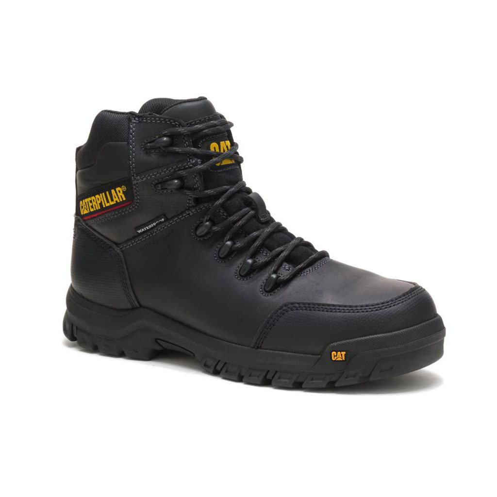 Kozaki Robocze Caterpillar Resorption Waterproof Composite Toe Męskie Czarne | BUWVD-9412