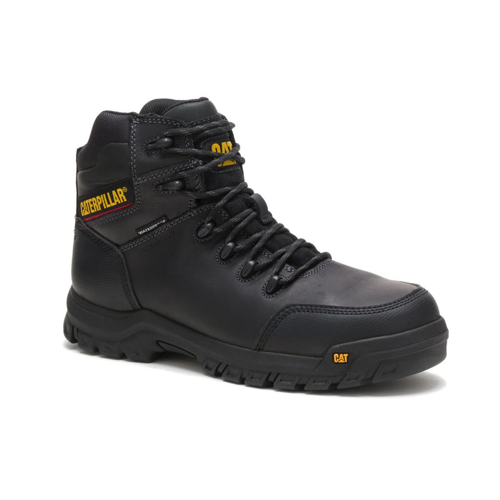 Kozaki Robocze Caterpillar Resorption Waterproof Composite Toe Męskie Czarne | FCAJY-3782