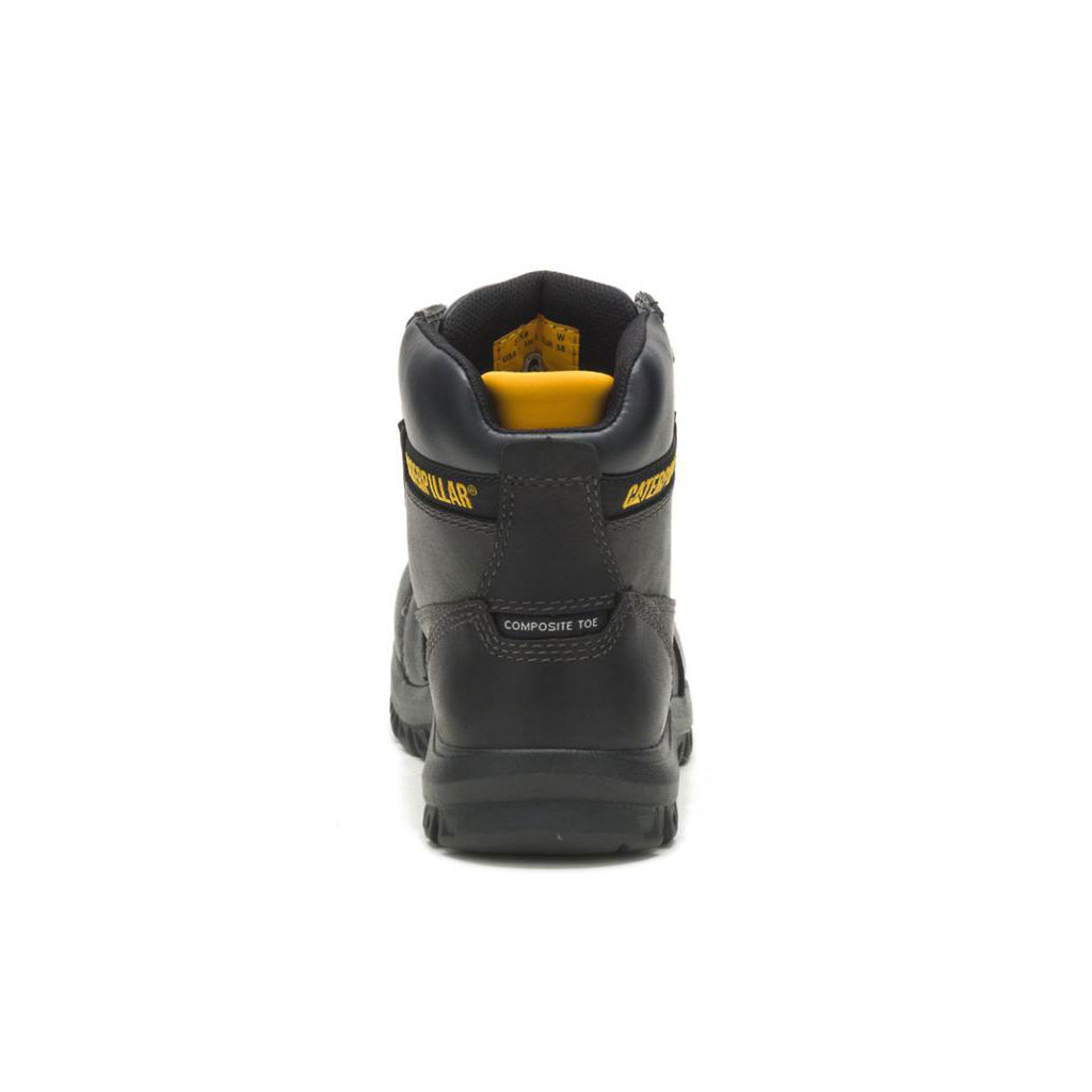 Kozaki Robocze Caterpillar Resorption Waterproof Composite Toe Damskie Czarne | FZQVM-8760