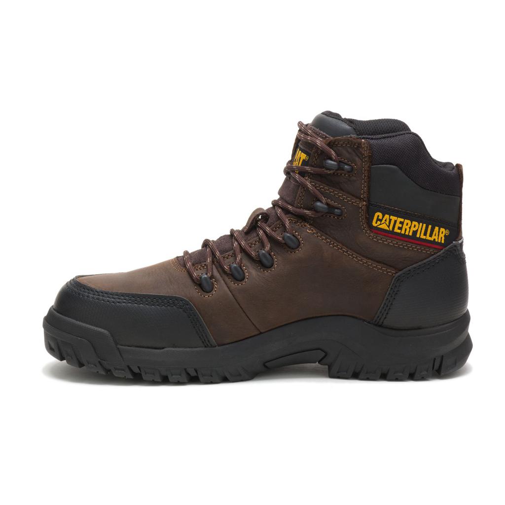 Kozaki Robocze Caterpillar Resorption Waterproof Composite Toe Męskie Brązowe | QMLUV-0364