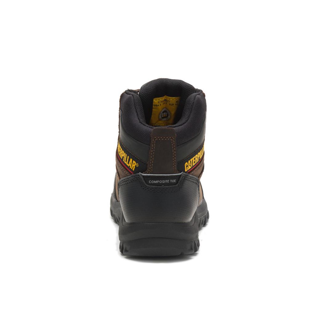 Kozaki Robocze Caterpillar Resorption Waterproof Composite Toe Męskie Brązowe | QMLUV-0364