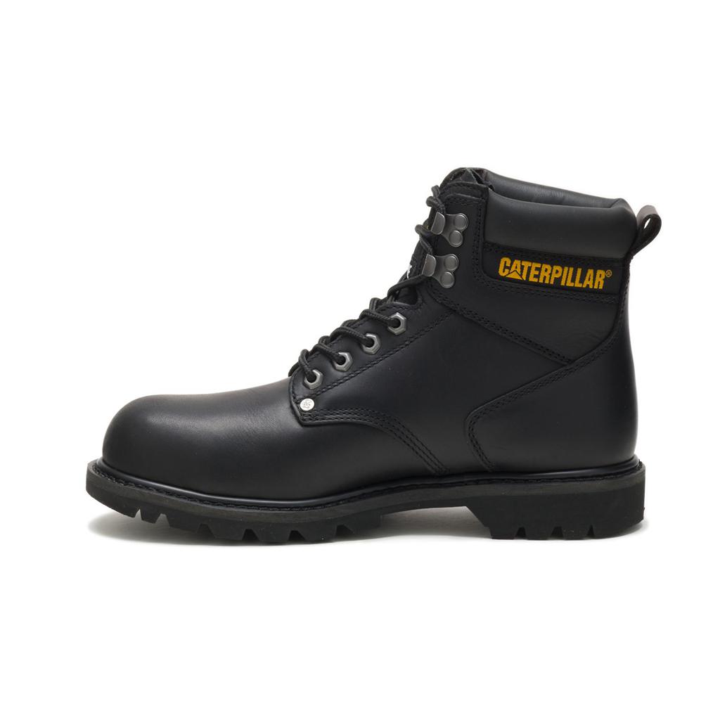 Kozaki Robocze Caterpillar Second Shift Steel Toe Męskie Czarne | APYVI-9325