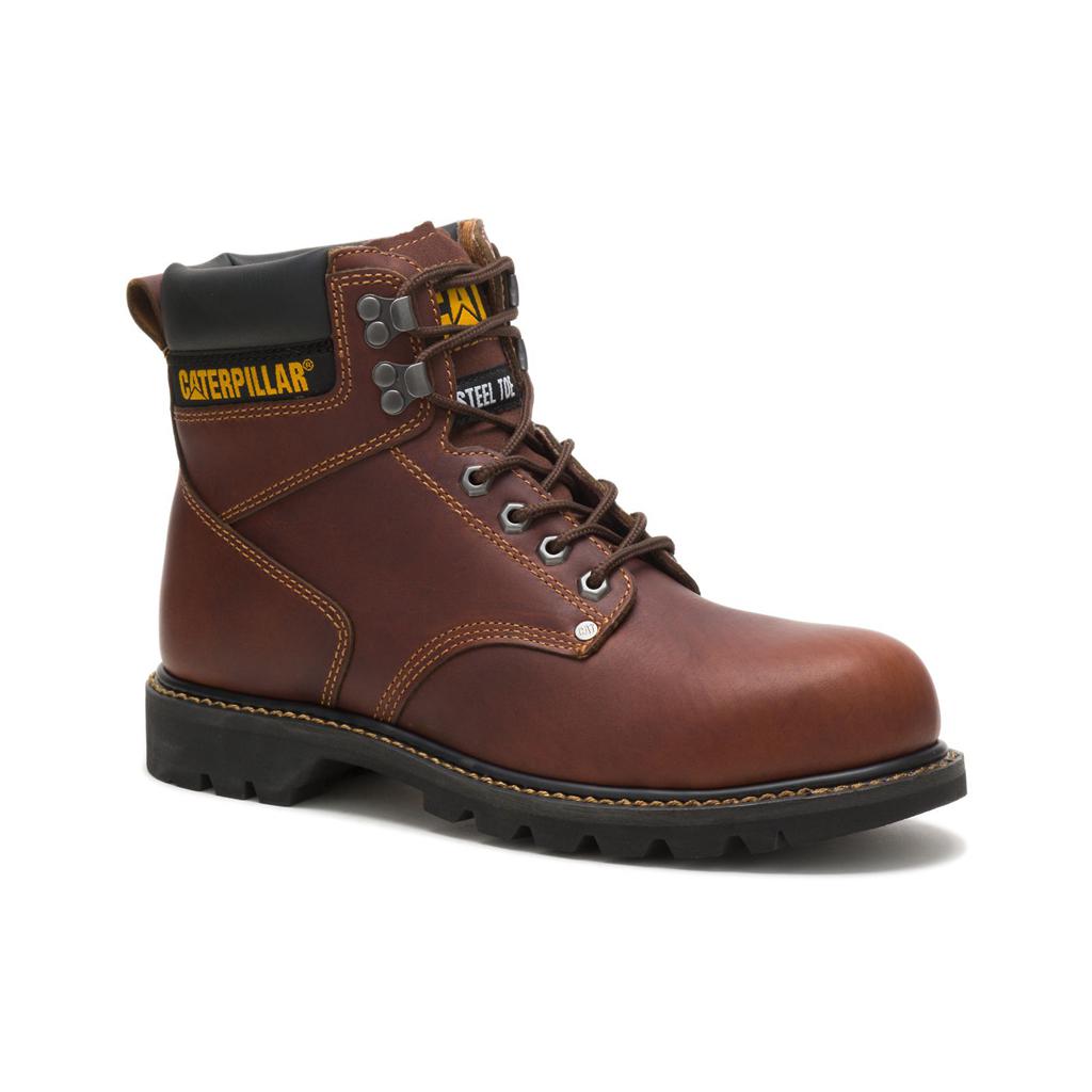 Kozaki Robocze Caterpillar Second Shift Steel Toe Męskie Brązowe | GLNAT-0631