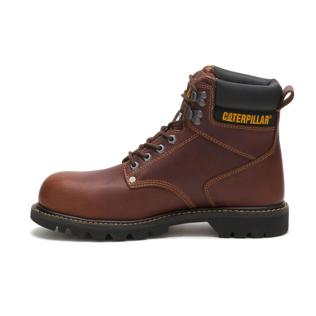 Kozaki Robocze Caterpillar Second Shift Steel Toe Męskie Brązowe | GLNAT-0631