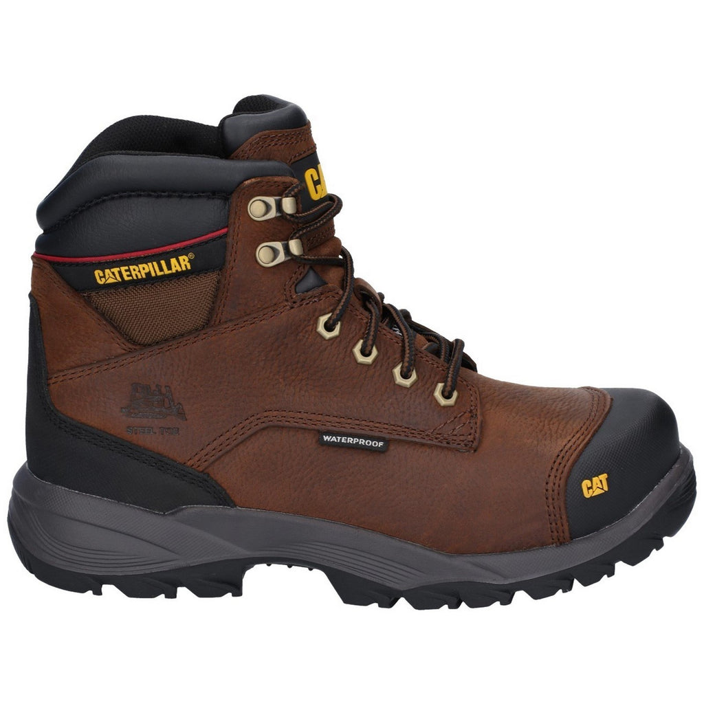 Kozaki Robocze Caterpillar Spiro Waterproof S3 Męskie Ciemny Brązowe | JYMER-4617