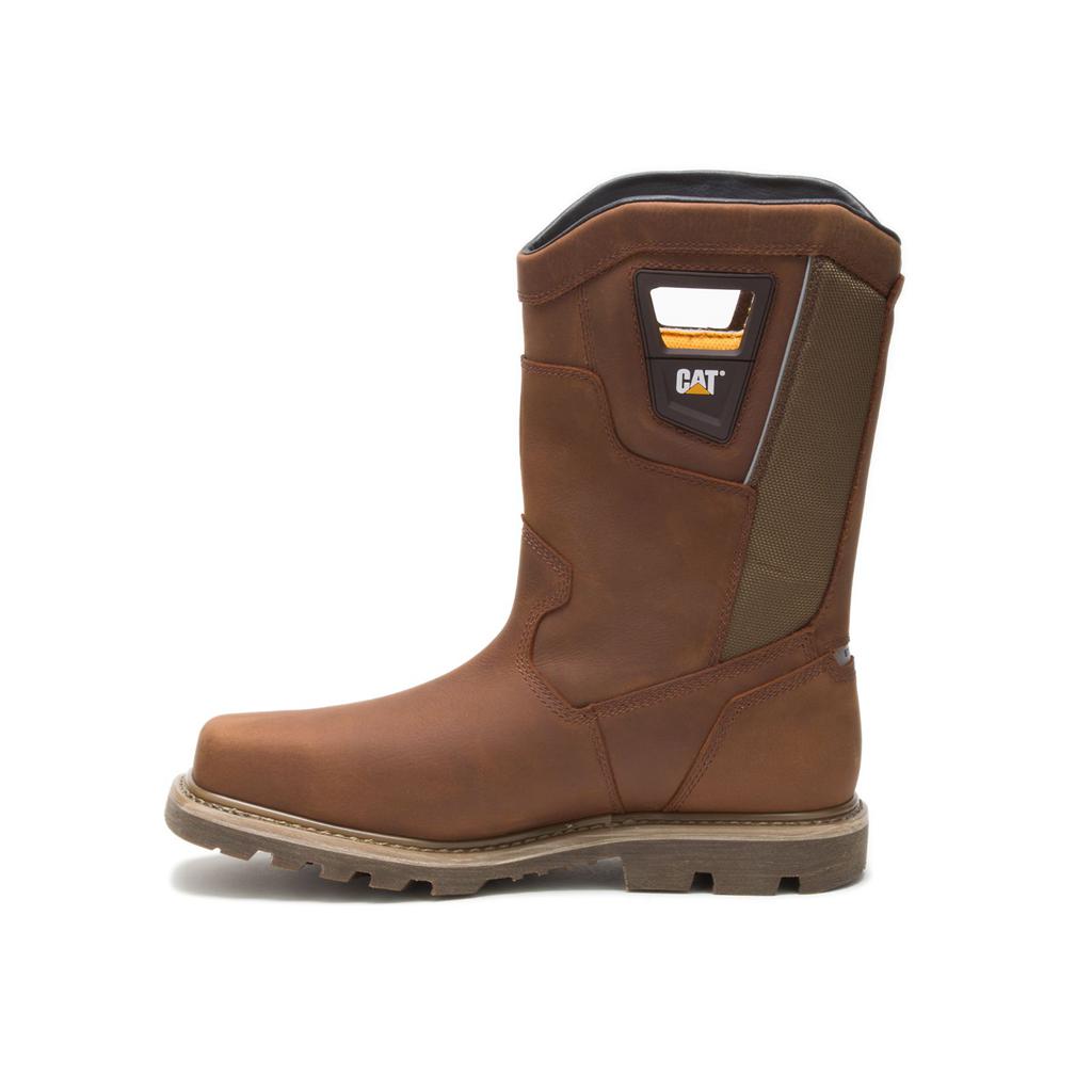 Kozaki Robocze Caterpillar Stillwell Waterproof Steel Toe Męskie Brązowe | SYMHA-3407