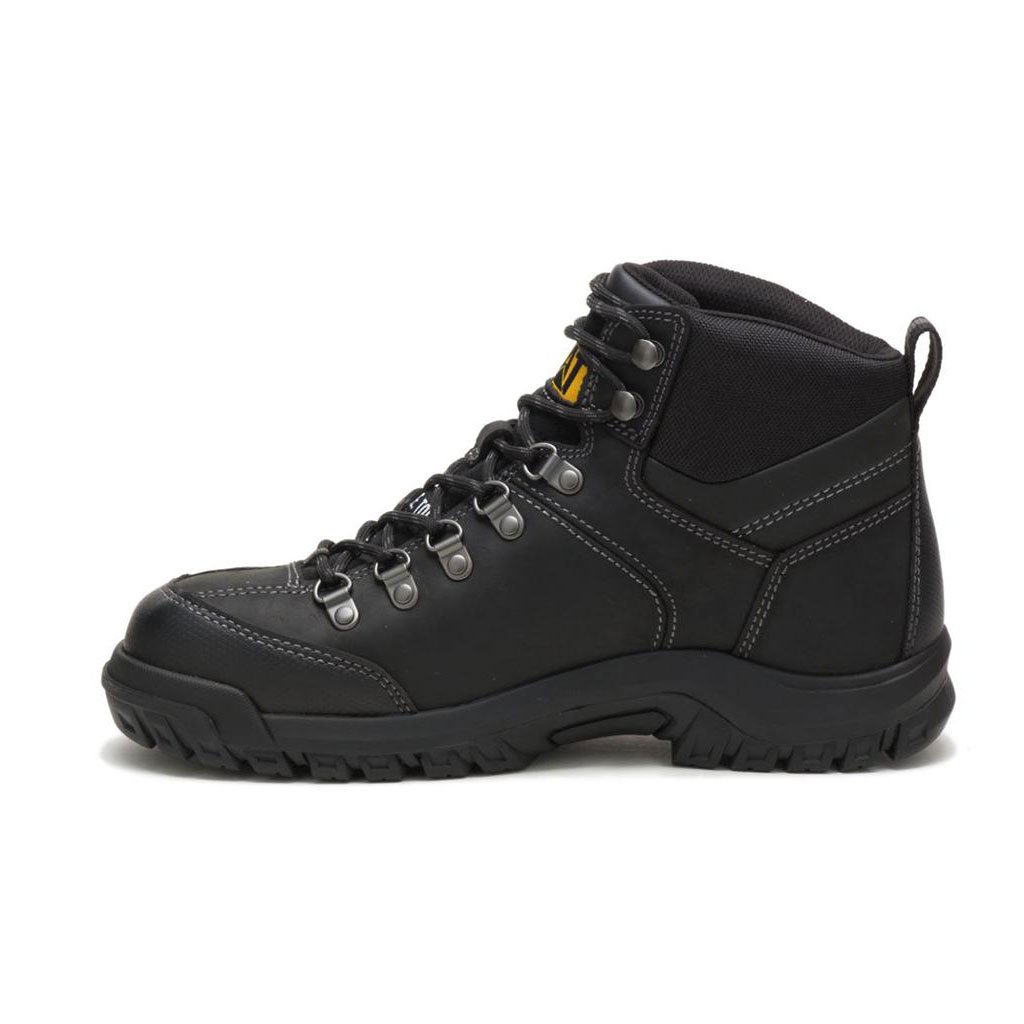 Kozaki Robocze Caterpillar Threshold Waterproof Steel Toe Męskie Czarne | JUVDP-2941