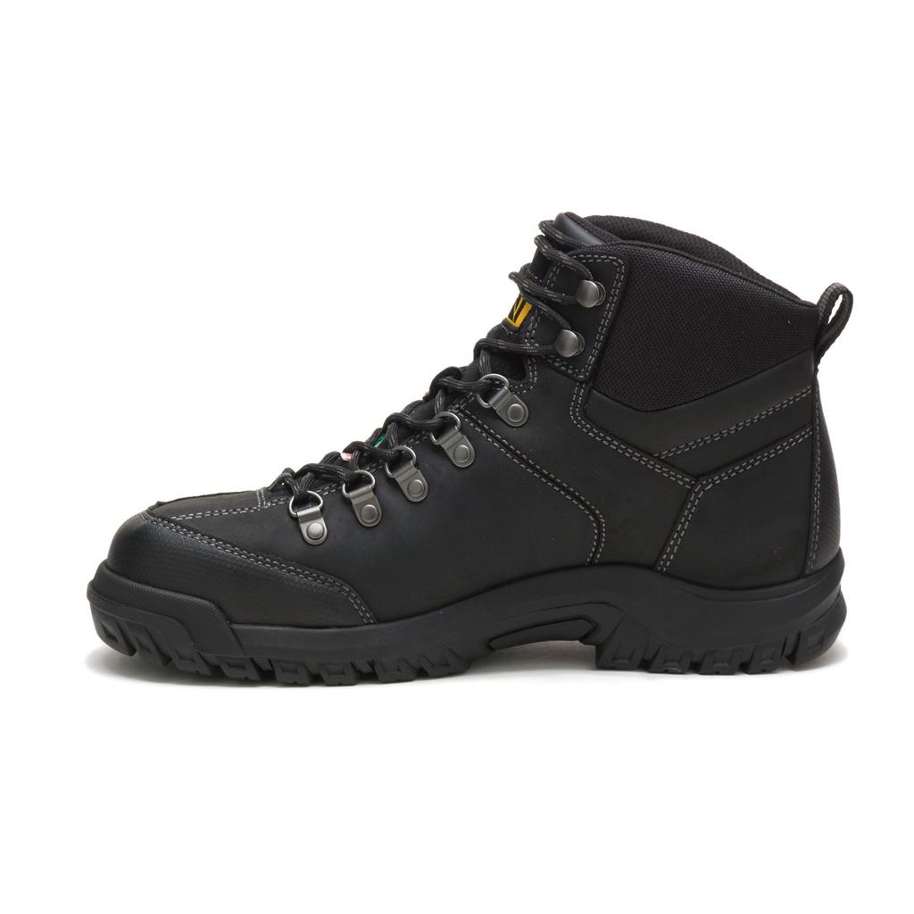 Kozaki Robocze Caterpillar Threshold Waterproof Steel Toe Csa Męskie Czarne | WBMVG-9273