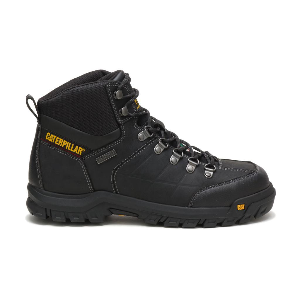 Kozaki Robocze Caterpillar Threshold Waterproof Steel Toe Csa Męskie Czarne | WBMVG-9273