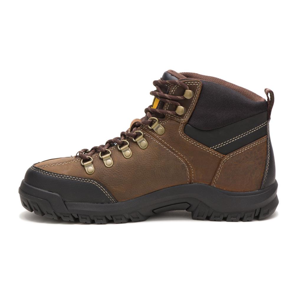 Kozaki Robocze Caterpillar Threshold Waterproof Steel Toe Męskie Brązowe | WOVIL-1842