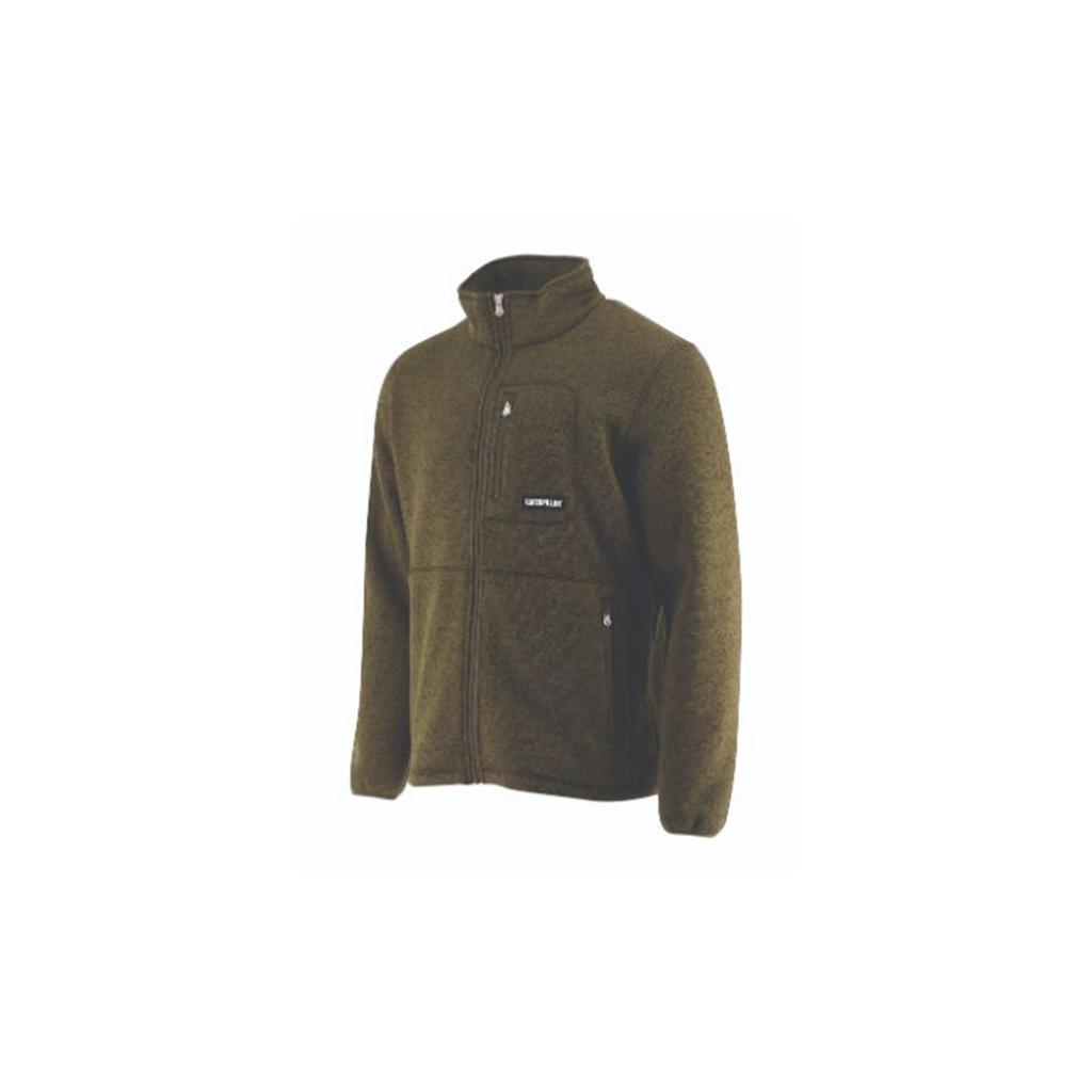 Kurtka Caterpillar Foundation Fz Pocket Fleece Męskie Oliwkowe | FXIYH-4980