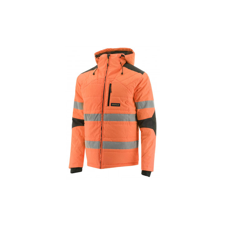 Kurtka Caterpillar Hi Vis Boreas Taped Damskie Pomarańczowe | KDGYR-1852